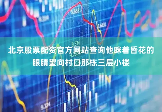 北京股票配资官方网站查询他眯着昏花的眼睛望向村口那栋三层小楼